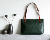 LH-63-4 Green Leather Tote Bag Quilted China Wholesale Handbags