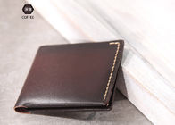 Yellow Bifold Wallet Vegetable Tanned Genuine Leather Wallets for Men