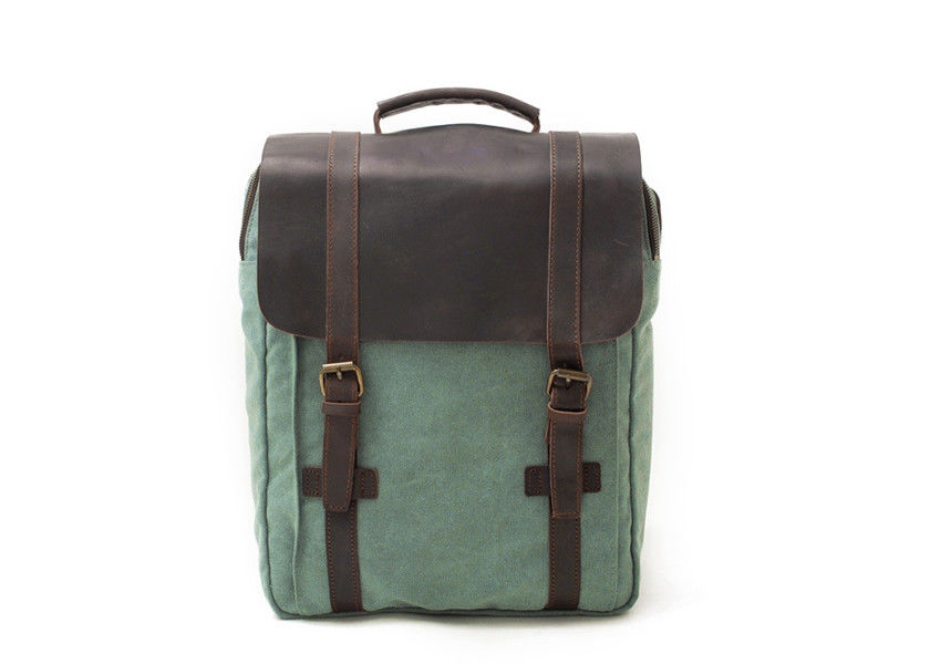 CL-500 Blue Hot Sale Vintage Canvas and Leather Backpack