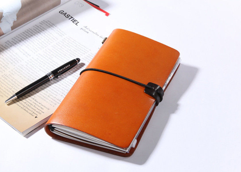 N52-L Brown Vegetable Leather Travel Journal Personalised Leather Diary